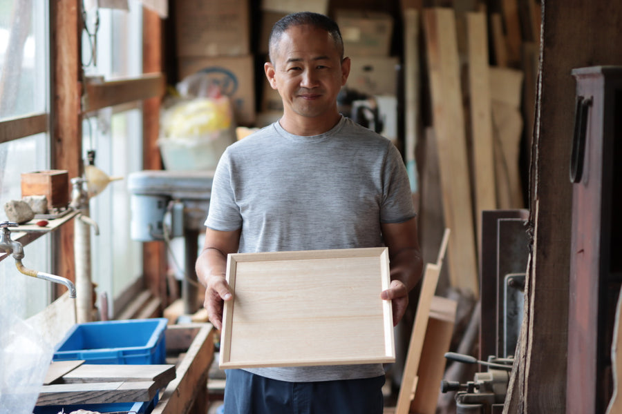 吉田木工の木製トレー